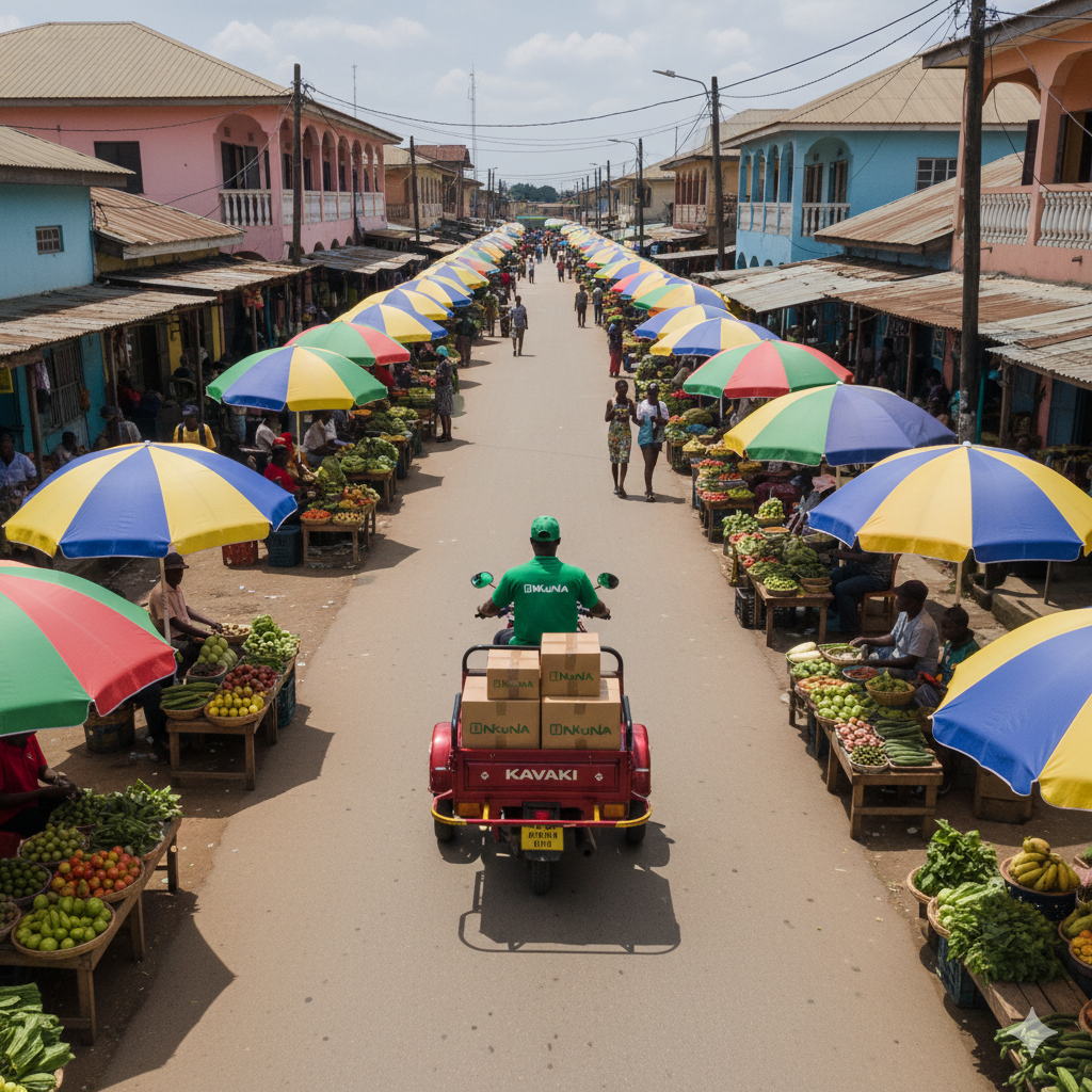 Livraison avec tricycle Kavaki
